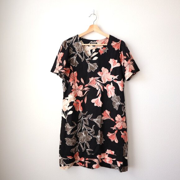 Nicole Miller Floral Linen Dress | S - Picture 1 of 5